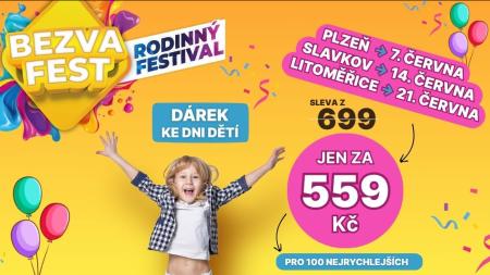 Bezva Fest naděluje dárky ke Dni dětí: Sleva 140 Kč nebo vstupenka zdarma!