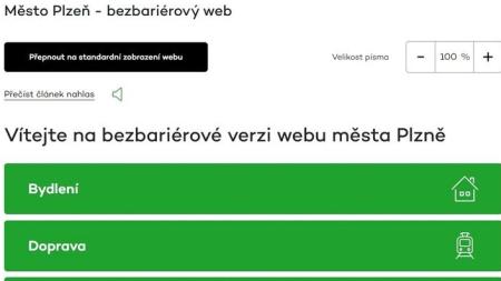 Dobrá zpráva pro seniory a občany s handicapem! Web Plzně je pro ně přehlednější