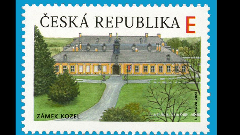 Zámek Kozel se dostal na poštovní známku