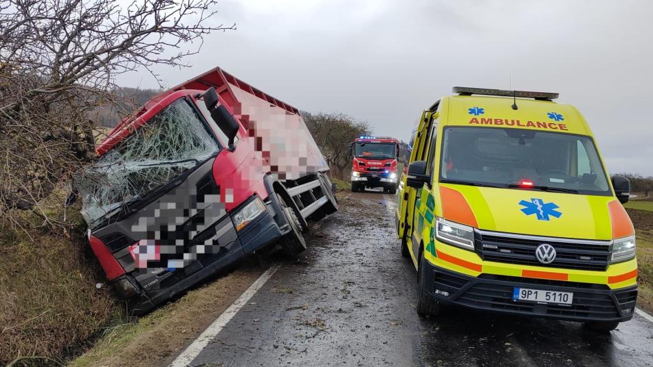 Na Domažlicku havarovalo nákladní auto převážející dobytek, několik zvířat uhynulo