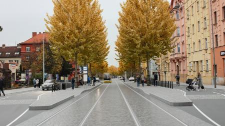 Hlavní plzeňská dopravní tepna by se měla proměnit. Plzeň plánuje zelenější a bezpečnější Klatovskou třídu