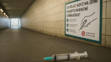 Plzeň umístila do podchodů tabule s návodem, jak postupovat při nálezu injekční stříkačky