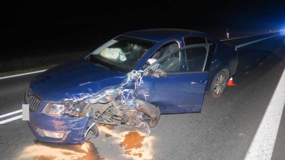 Mladý řidič usnul za volantem a způsobil dopravní nehodu