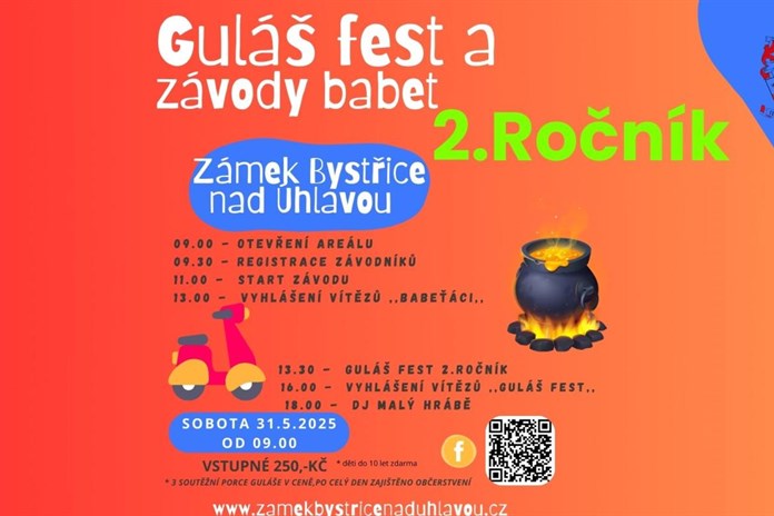 Přijeďte na Guláš fest a závody babett na zámku v Bystřici nad Úhlavou!
