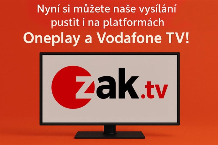 ZAK TV nově i na Oneplay a Vodafone TV
