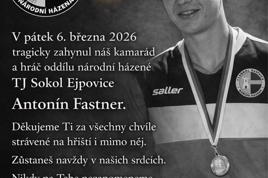Sportovní klub na Rokycansku zasáhla tragédie. Zahynul mladý házenkář
